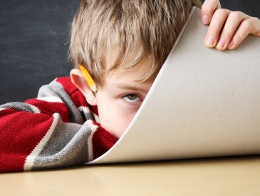 bored child at school