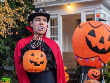 teenager trick-or-treating