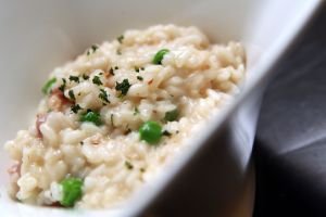 Pancetta and green pea risotto at Nightingale Restaurant & Bar, 33 Ship Street, Wan Chai. 15MAR12 (Photo by Nora Tam/South China Morning Post via Getty Images)