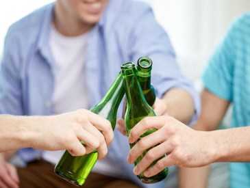 men drinking beer